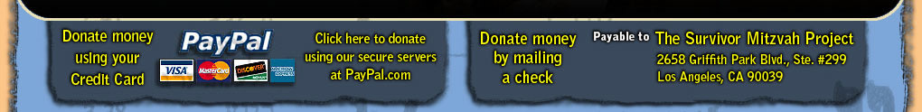 Donate to the Survivor Mitzvah project and help an elderly survivor of the Holocast