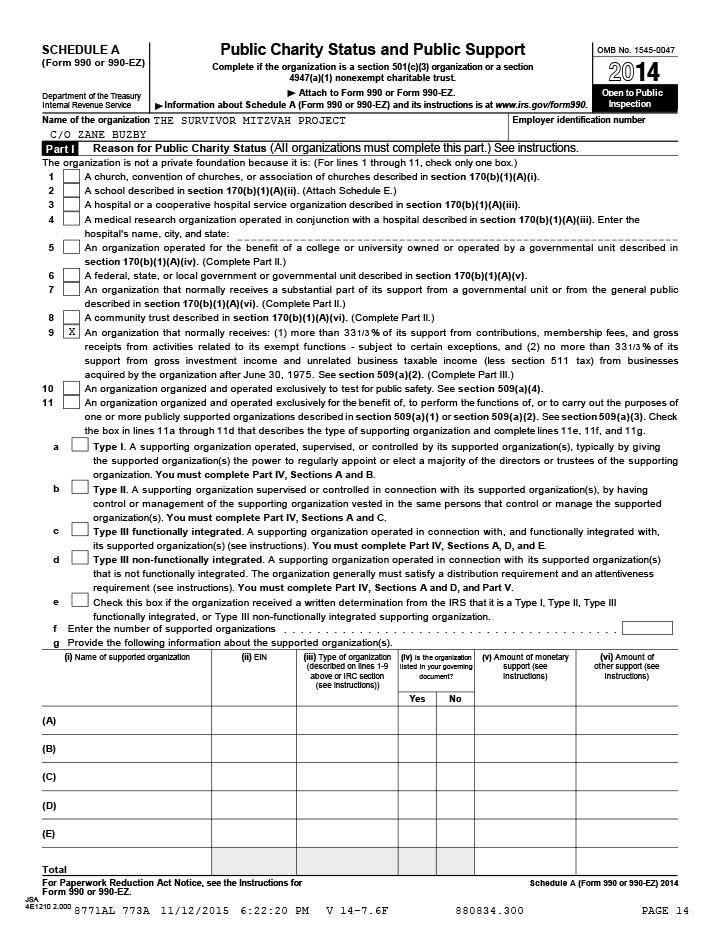 Download 2014 990 Ez